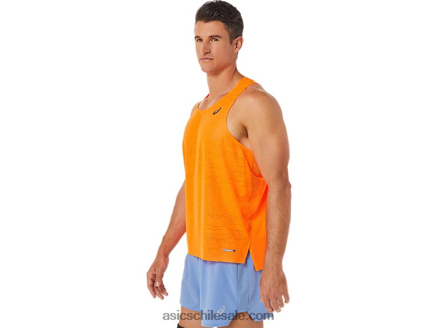 hombres Asics ventilar actibreeze camiseta R8N4461326 naranja impactante