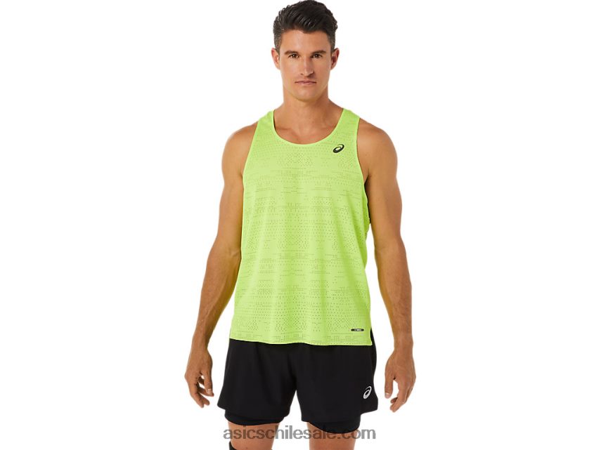 hombres Asics ventilar actibreeze camiseta R8N4461391 peligro verde