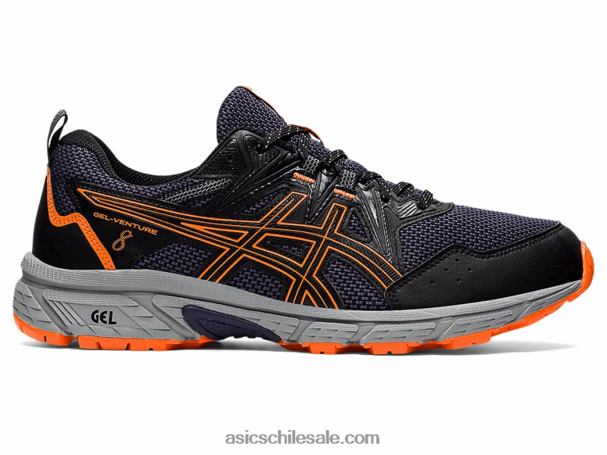 hombres Asics empresa de gel 8 R8N4461490 negro/naranja impactante