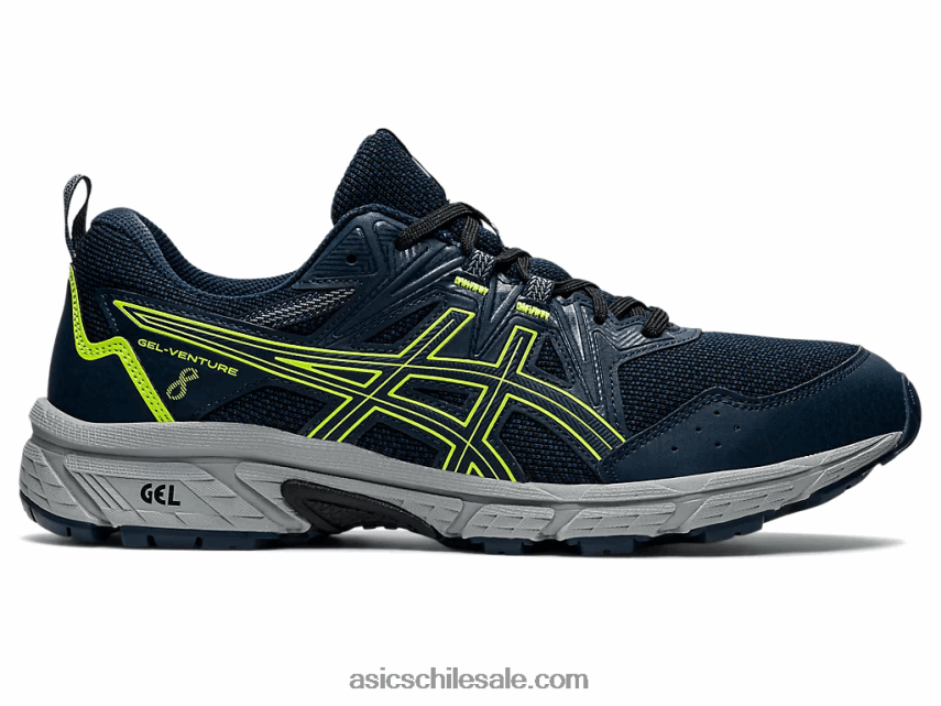 hombres Asics empresa de gel 8 R8N4461496 azul francés/verde peligro