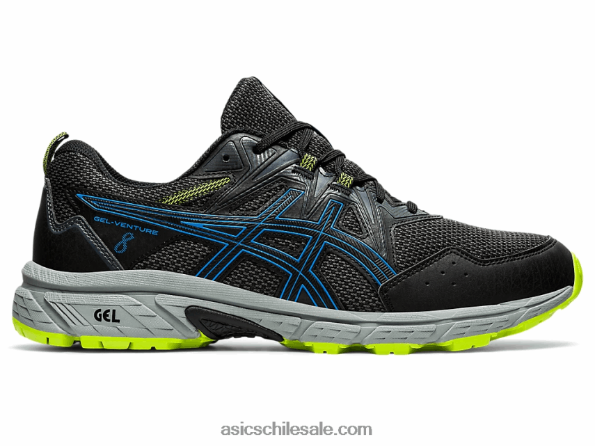 hombres Asics empresa de gel 8 R8N4461557 negro/azul directorio