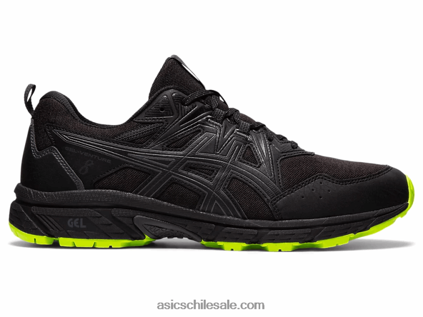 hombres Asics empresa de gel 8 R8N4461876 negro/gris portador