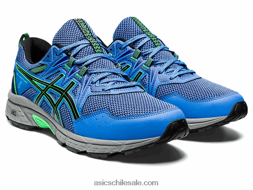 hombres Asics empresa de gel 8 R8N446926 costa azul/hoja nueva
