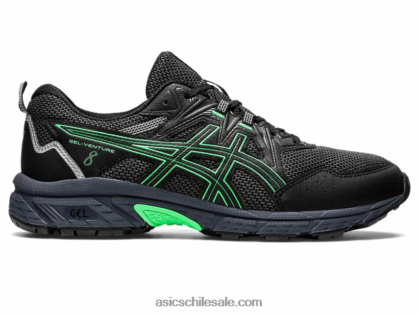hombres Asics empresa de gel 8 R8N446947 negro/hoja nueva