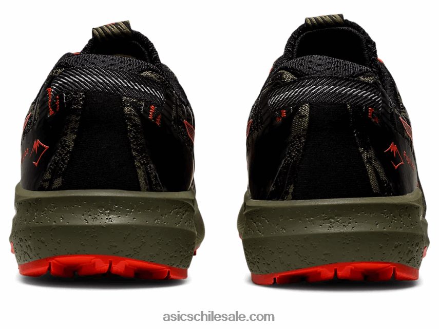 hombres Asics fuji lite 3 R8N446735 manto verde/tomate cherry