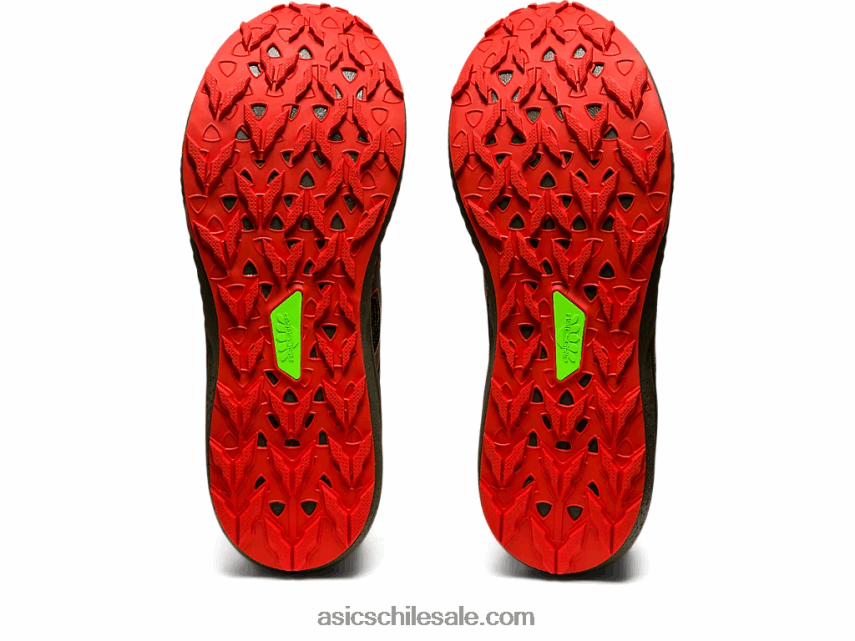 hombres Asics fuji lite 3 R8N446735 manto verde/tomate cherry