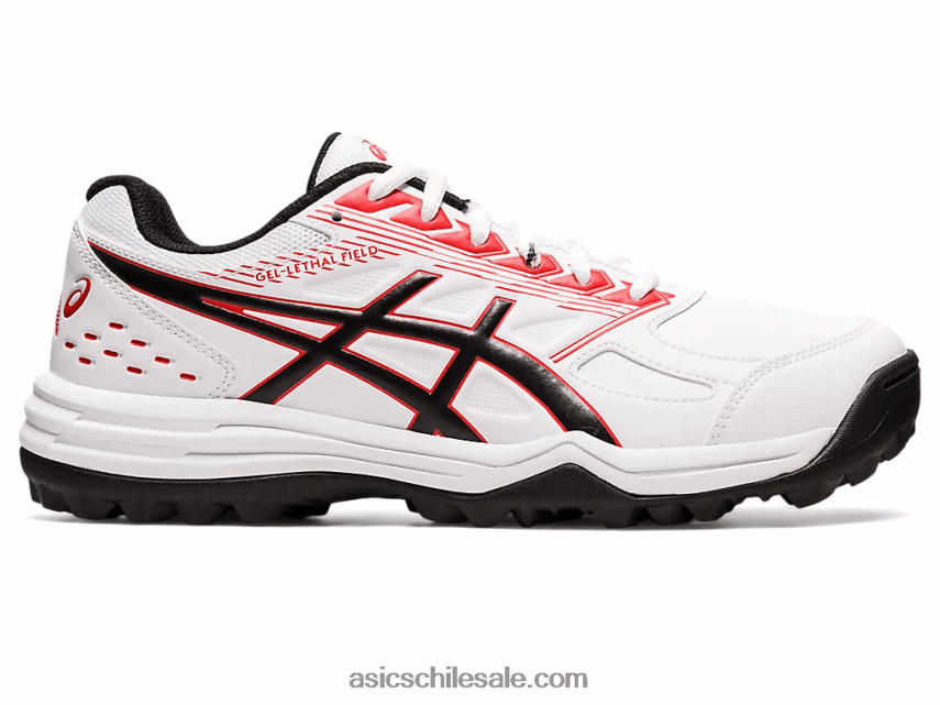 hombres Asics campo gel-letal R8N4461196 blanco/rojo clásico