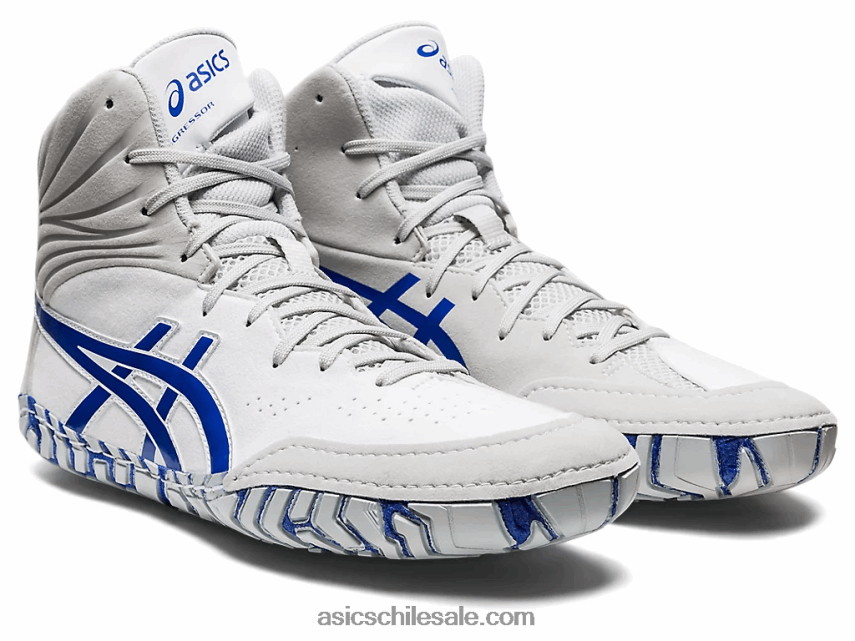 hombres Asics agresor 5 R8N4461096 blanco/azul lapislázuli
