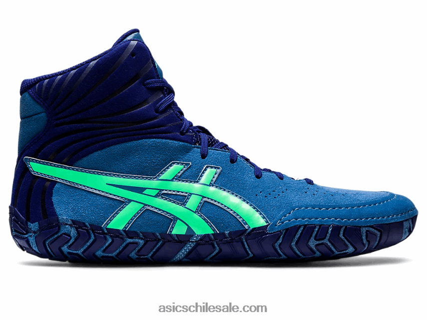hombres Asics agresor 5 R8N4461126 azul/hoja nueva