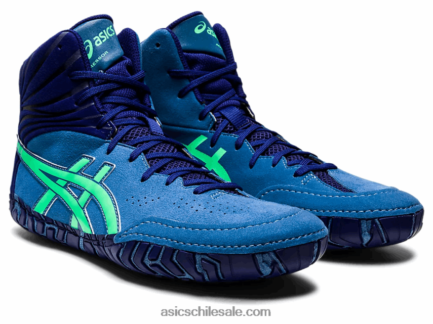 hombres Asics agresor 5 R8N4461126 azul/hoja nueva