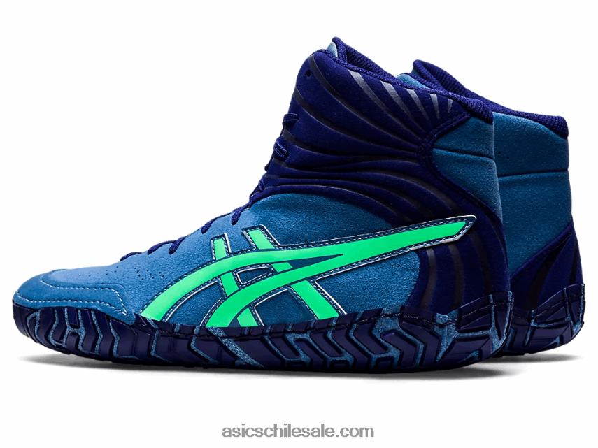 hombres Asics agresor 5 R8N4461126 azul/hoja nueva