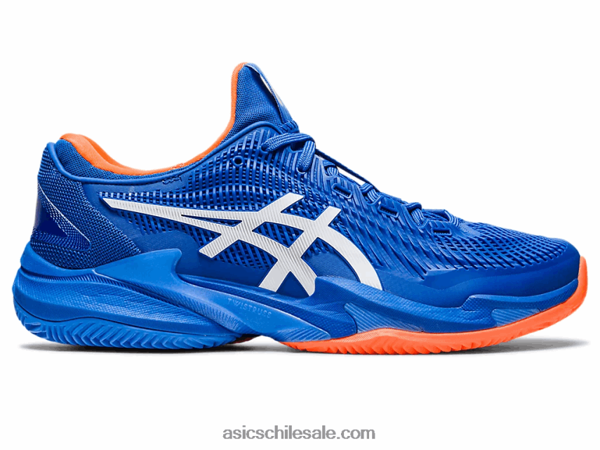 hombres Asics cancha ff 3 novak arcilla R8N446568 atún azul/blanco