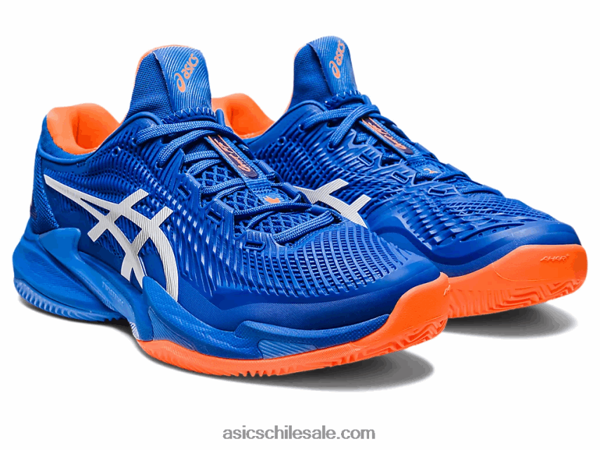 hombres Asics cancha ff 3 novak arcilla R8N446568 atún azul/blanco