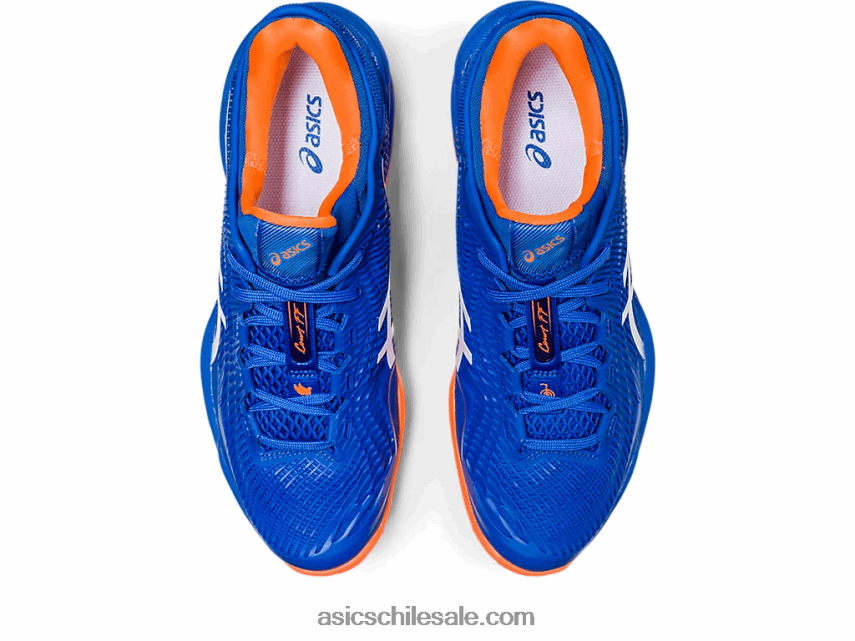 hombres Asics cancha ff 3 novak arcilla R8N446568 atún azul/blanco