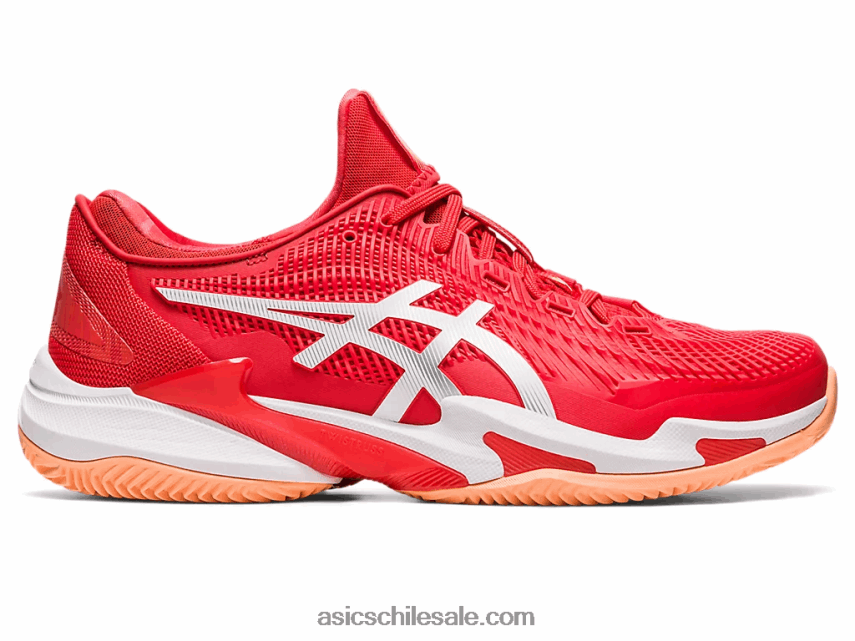 hombres Asics cancha ff 3 novak arcilla R8N44674 rojo fuego/blanco