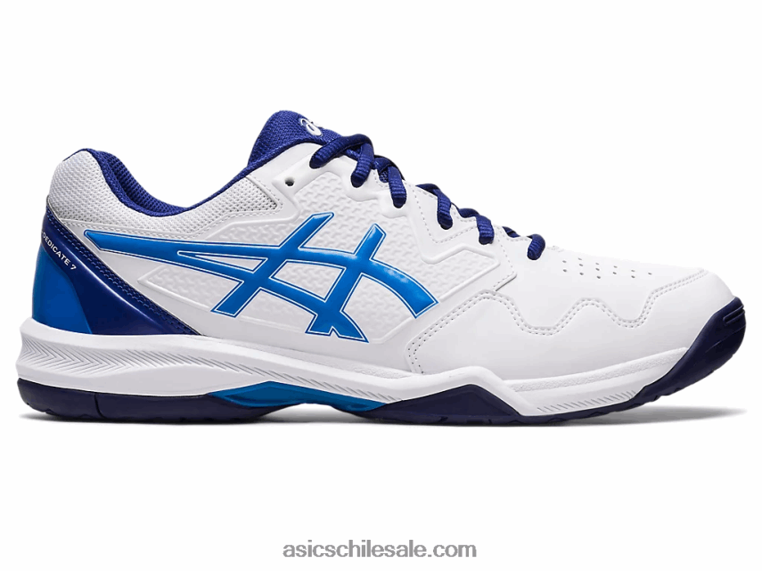 hombres Asics gel dedicado 7 R8N4461148 blanco/azul eléctrico