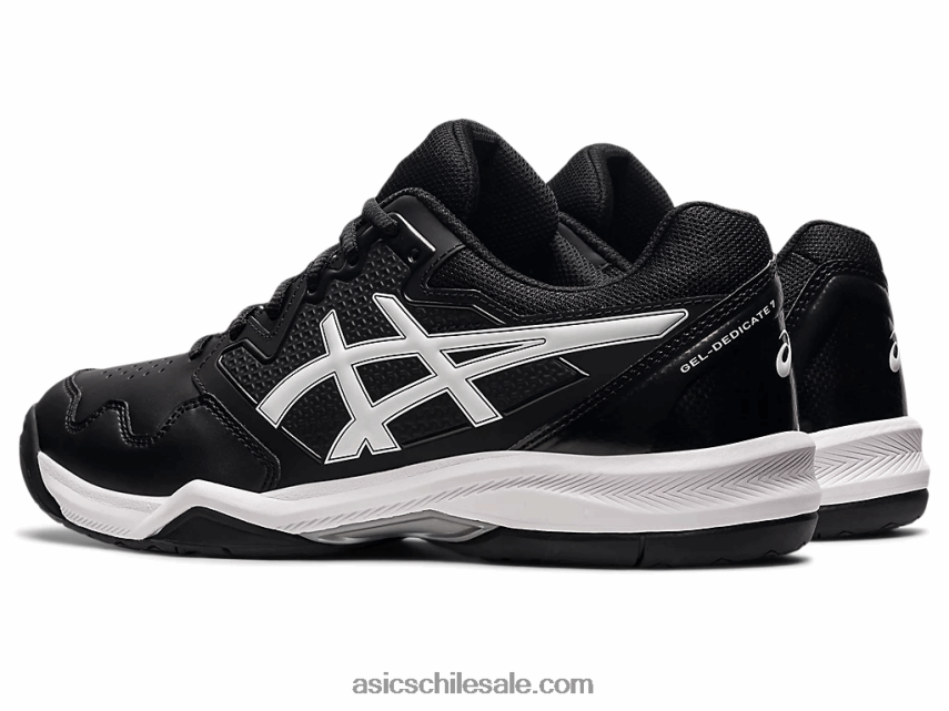 hombres Asics gel dedicado 7 R8N4461773 blanco negro