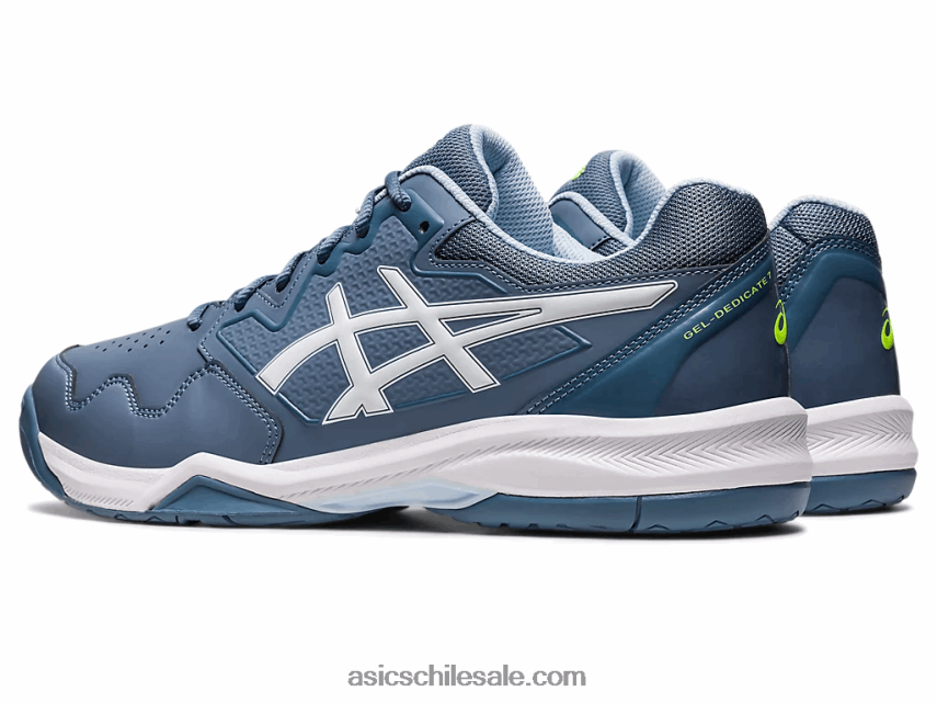 hombres Asics gel dedicado 7 R8N446412 acero azul/blanco