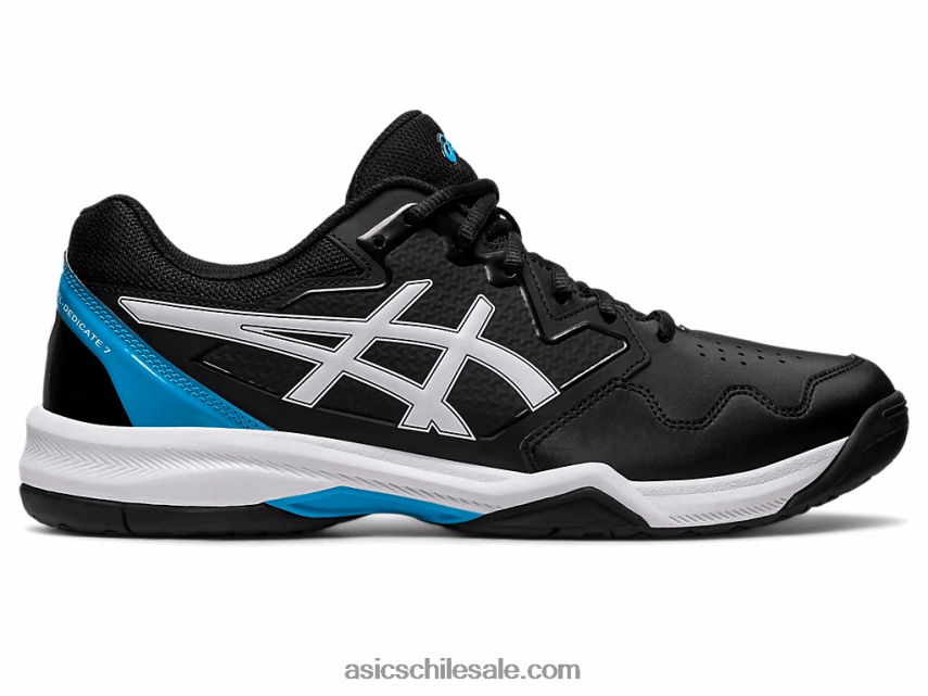 hombres Asics gel dedicado 7 R8N446433 negro/azul isla