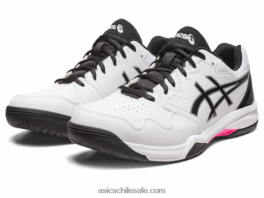 hombres Asics gel dedicado 7 R8N446517 blanco/rosa fuerte