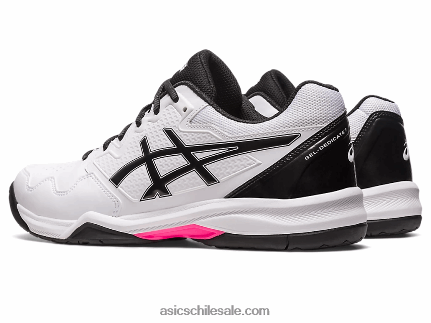 hombres Asics gel dedicado 7 R8N446517 blanco/rosa fuerte