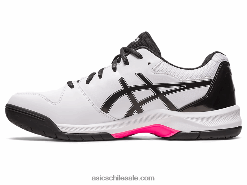 hombres Asics gel dedicado 7 R8N446517 blanco/rosa fuerte