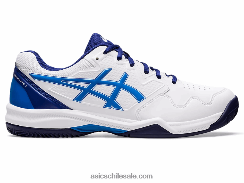 hombres Asics gel-dedicate 7 arcilla R8N4461147 blanco/azul eléctrico