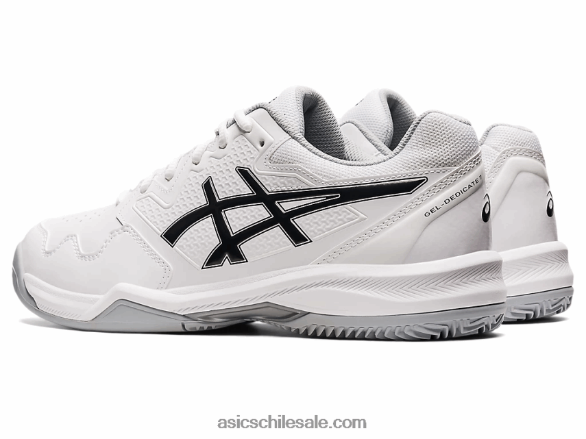 hombres Asics gel-dedicate 7 arcilla R8N4461583 blanco negro