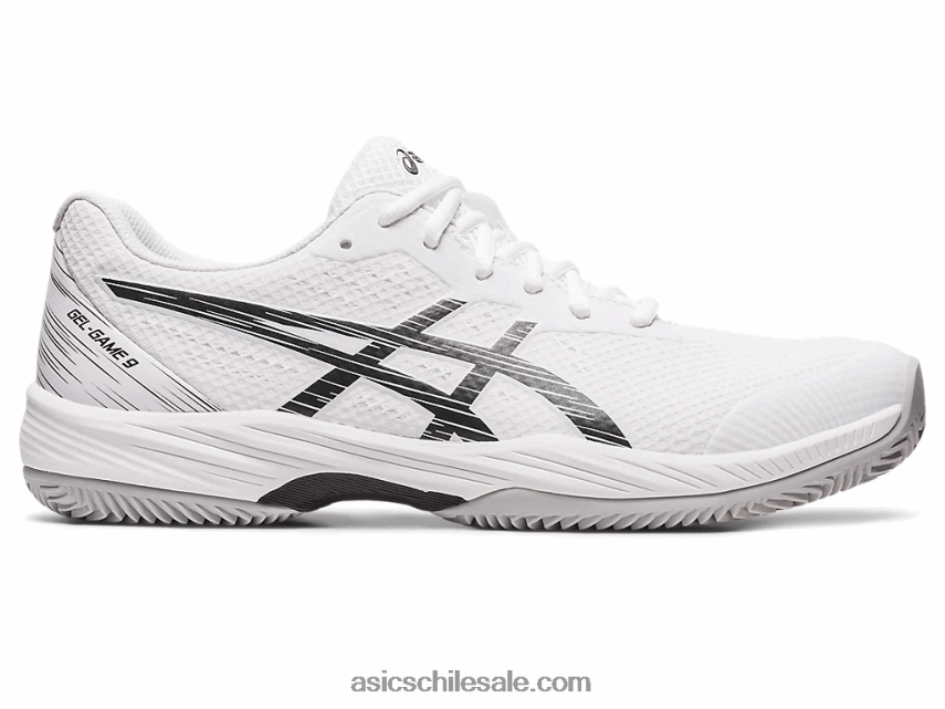 hombres Asics gel-juego 9 arcilla/oc R8N446432 blanco negro