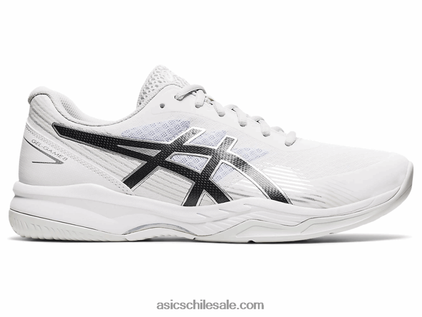 hombres Asics juego de gel 8 R8N4461944 blanco negro