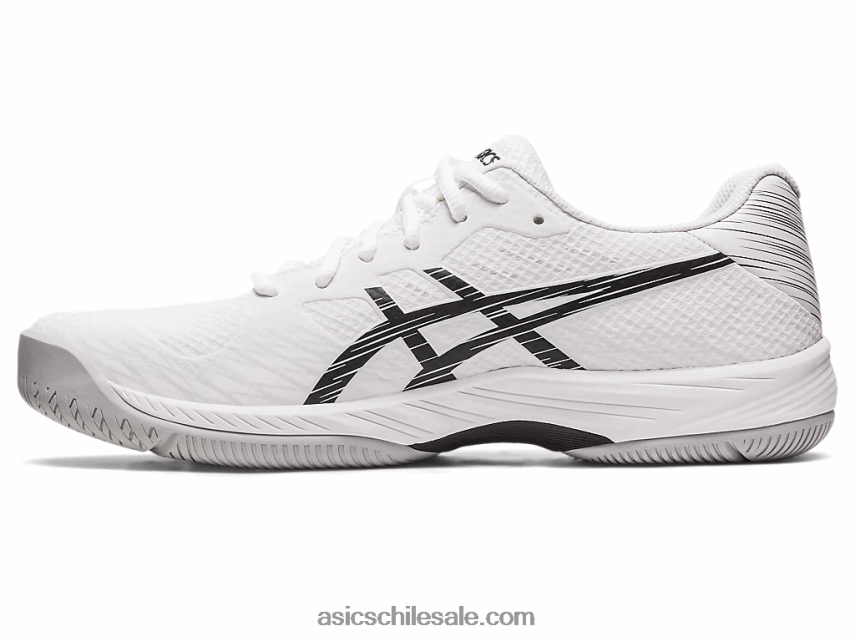hombres Asics juego de gel 9 R8N446440 blanco negro