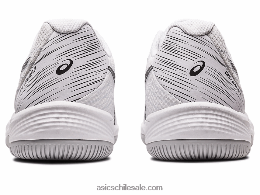 hombres Asics juego de gel 9 R8N446440 blanco negro