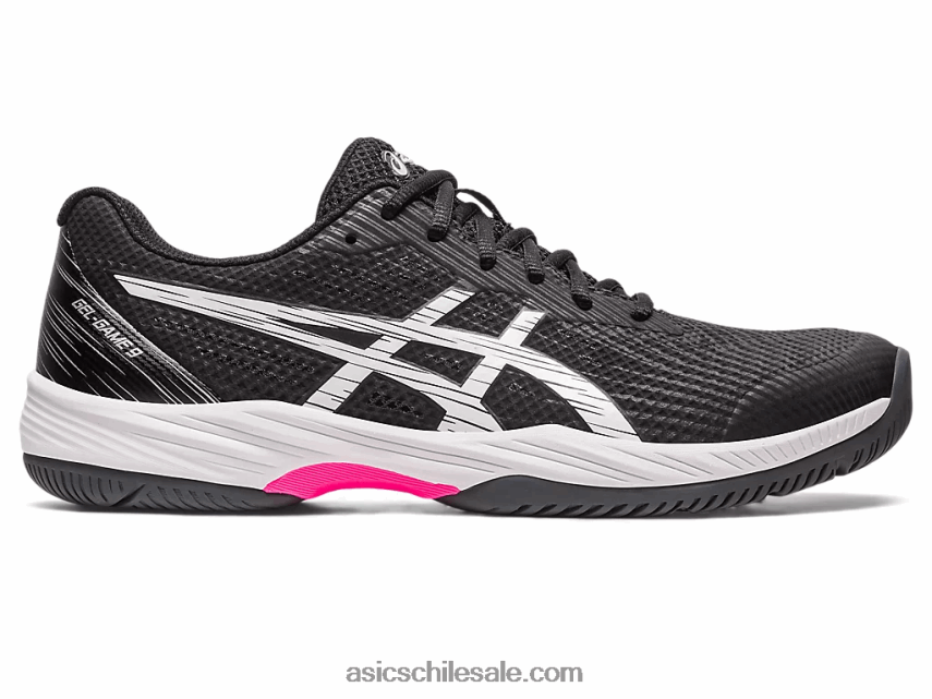 hombres Asics juego de gel 9 R8N446452 negro/rosa intenso
