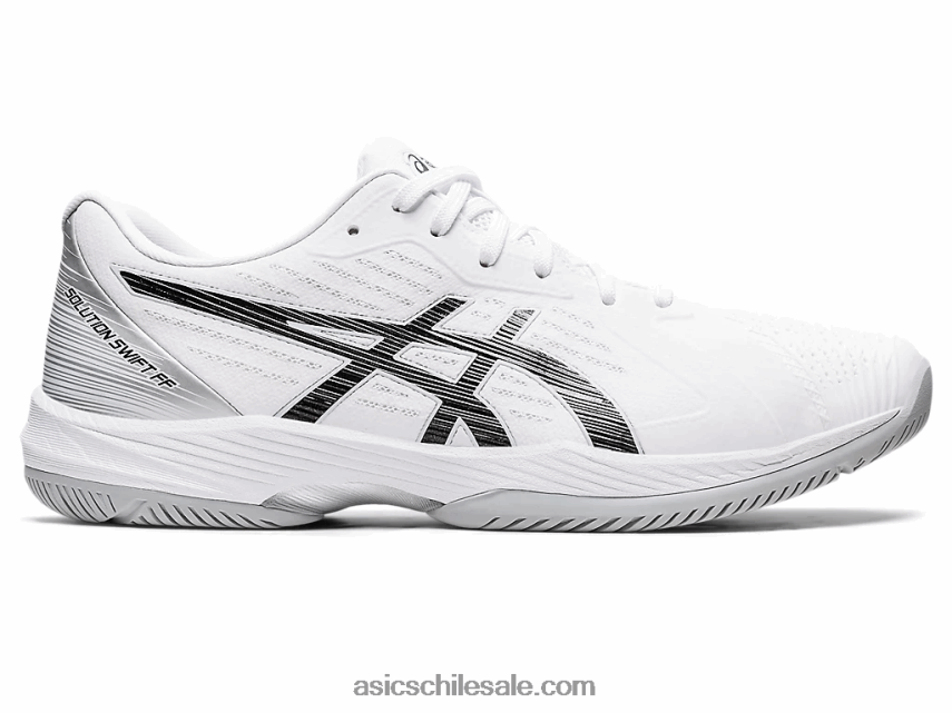 hombres Asics solución rápida ff R8N4461065 blanco negro