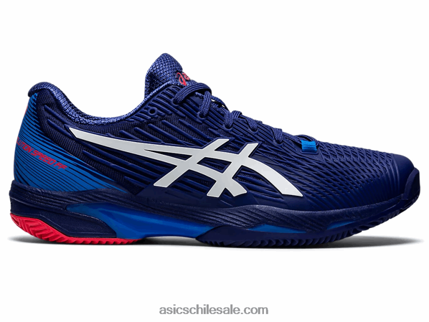 hombres Asics solución velocidad ff 2 arcilla R8N4461156 buceo azul/blanco