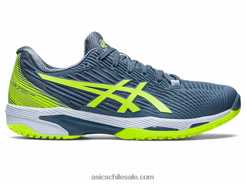 hombres Asics solución velocidad ff 2 oc R8N446562 azul acero/verde peligro