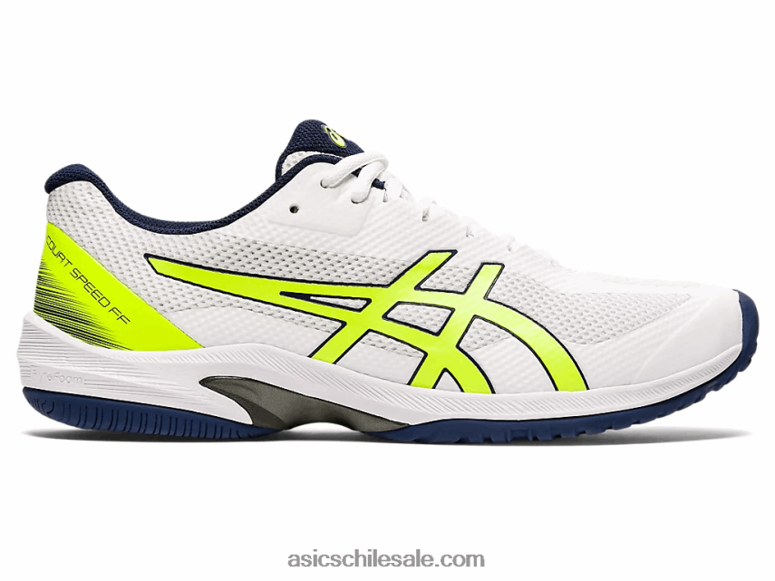 hombres Asics velocidad de corte ff R8N4462054 blanco/amarillo de seguridad