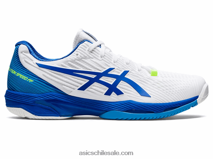 hombres Asics velocidad de solución ff 2 R8N4461002 blanco/azul atun