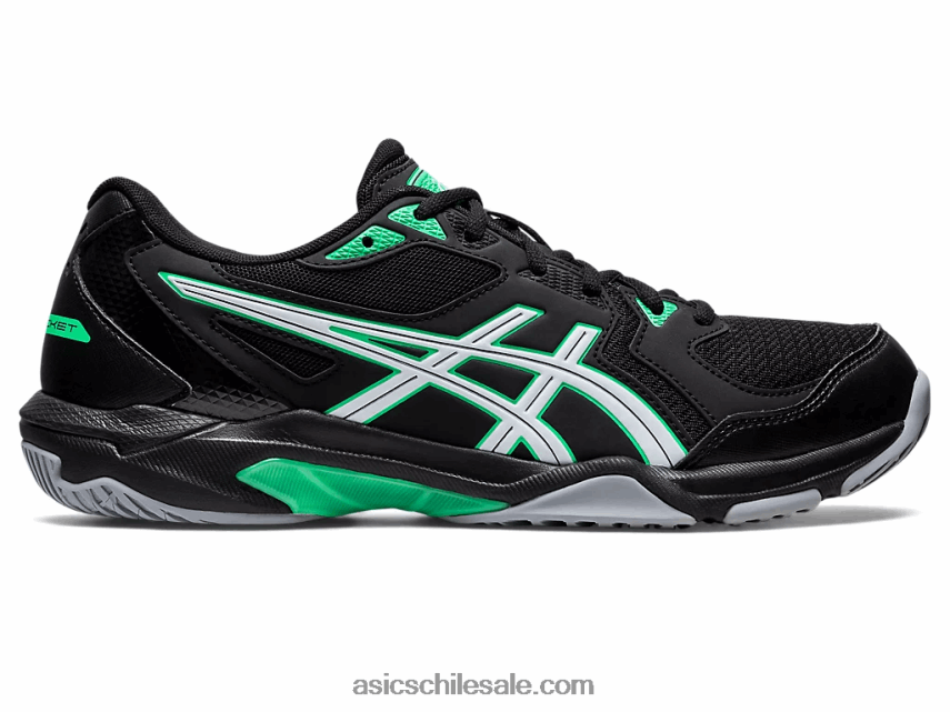 hombres Asics gel-cohete 10 R8N4461150 negro/hoja nueva