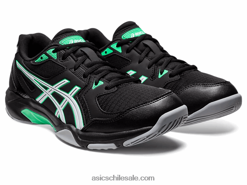 hombres Asics gel-cohete 10 R8N4461150 negro/hoja nueva