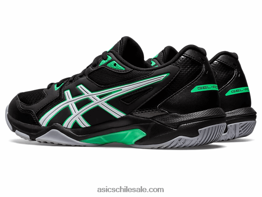 hombres Asics gel-cohete 10 R8N4461150 negro/hoja nueva