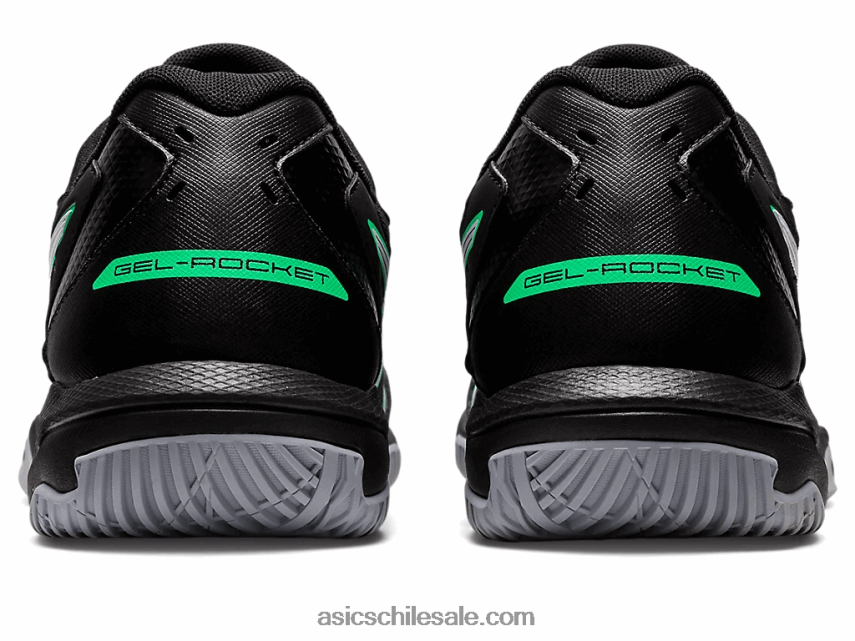 hombres Asics gel-cohete 10 R8N4461150 negro/hoja nueva