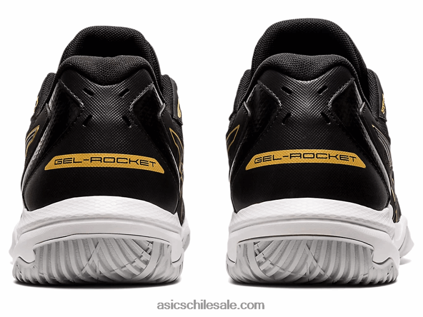 hombres Asics gel-cohete 10 R8N4461888 negro/oro puro