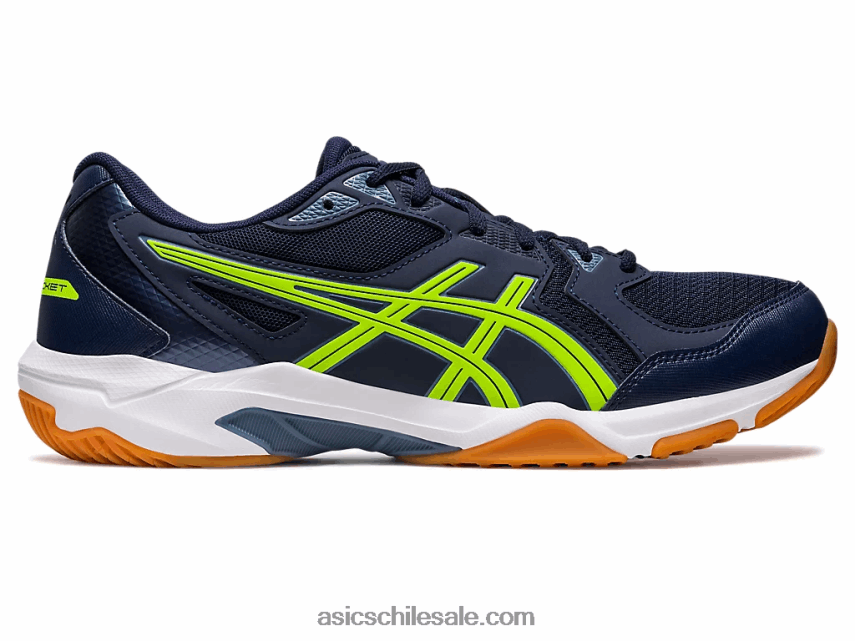 hombres Asics gel-cohete 10 R8N446407 medianoche/verde peligro