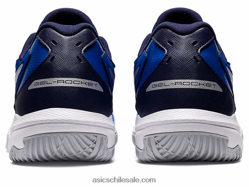 hombres Asics gel-cohete 10 R8N446897 azul/plata pura