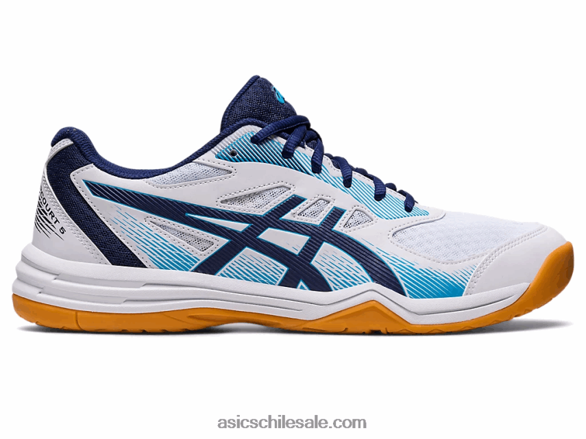 hombres Asics upcourt 5 R8N446424 blanco/azul índigo