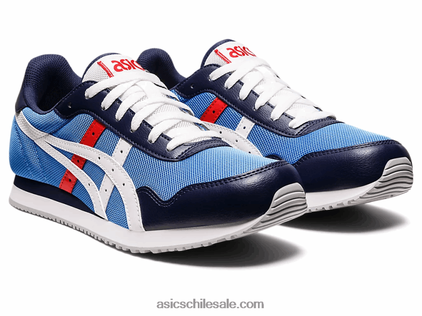 hombres Asics corredor de tigre R8N4461188 costa azul/blanco