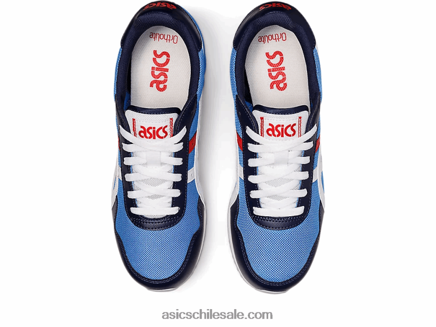 hombres Asics corredor de tigre R8N4461188 costa azul/blanco