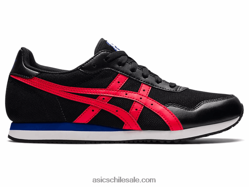 hombres Asics corredor de tigre R8N4461740 negro/rojo eléctrico