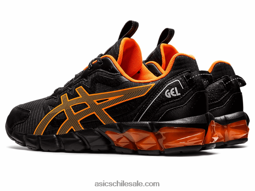 hombres Asics gel-quantum 90 R8N4461603 negro/naranja impactante